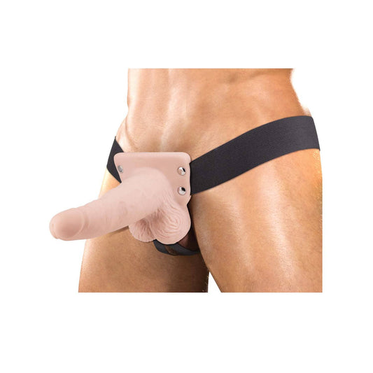 Vibrating Hollow Strap On (6 Inches)