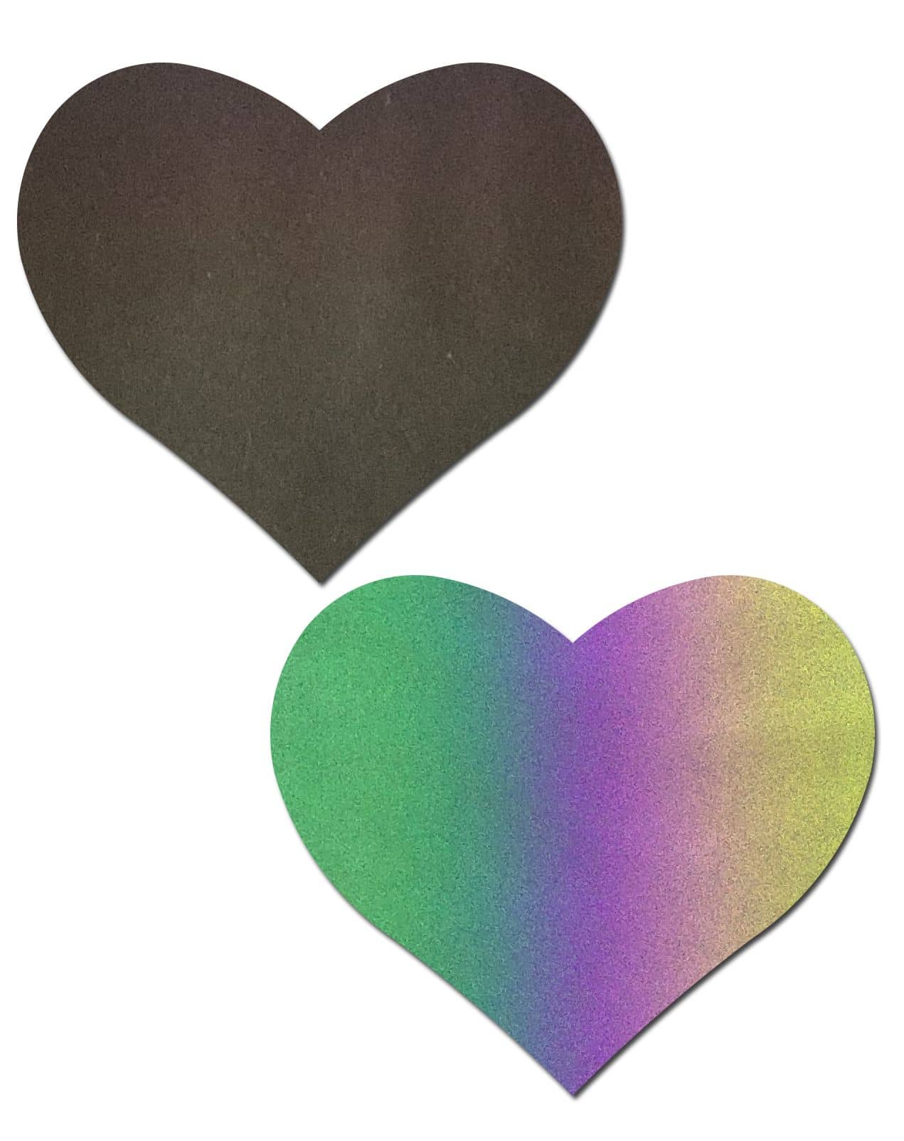 Reflective Rainbow Hearts