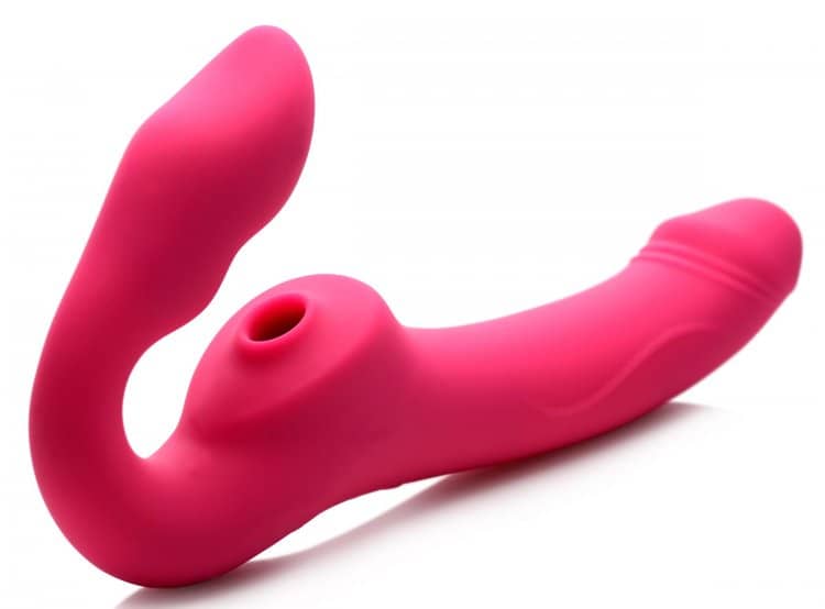 Mighty Licker Licking & Vibrating Strapless Strap On