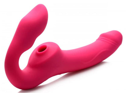 Mighty Licker Licking & Vibrating Strapless Strap On