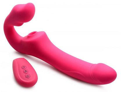 Mighty Licker Licking & Vibrating Strapless Strap On